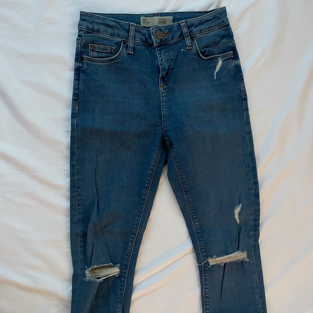 topshop jamie jeans mid blue